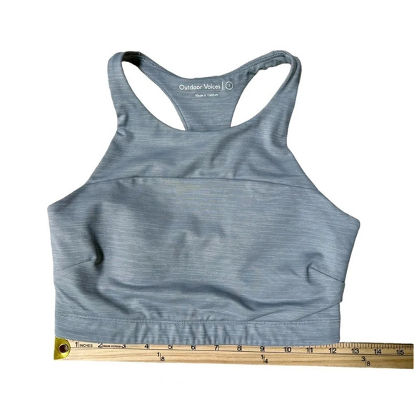 Outdoor Voices | TechSweat Racerback Bra Tank Crop Top in Grey, Size Small - Picture 4 of 6